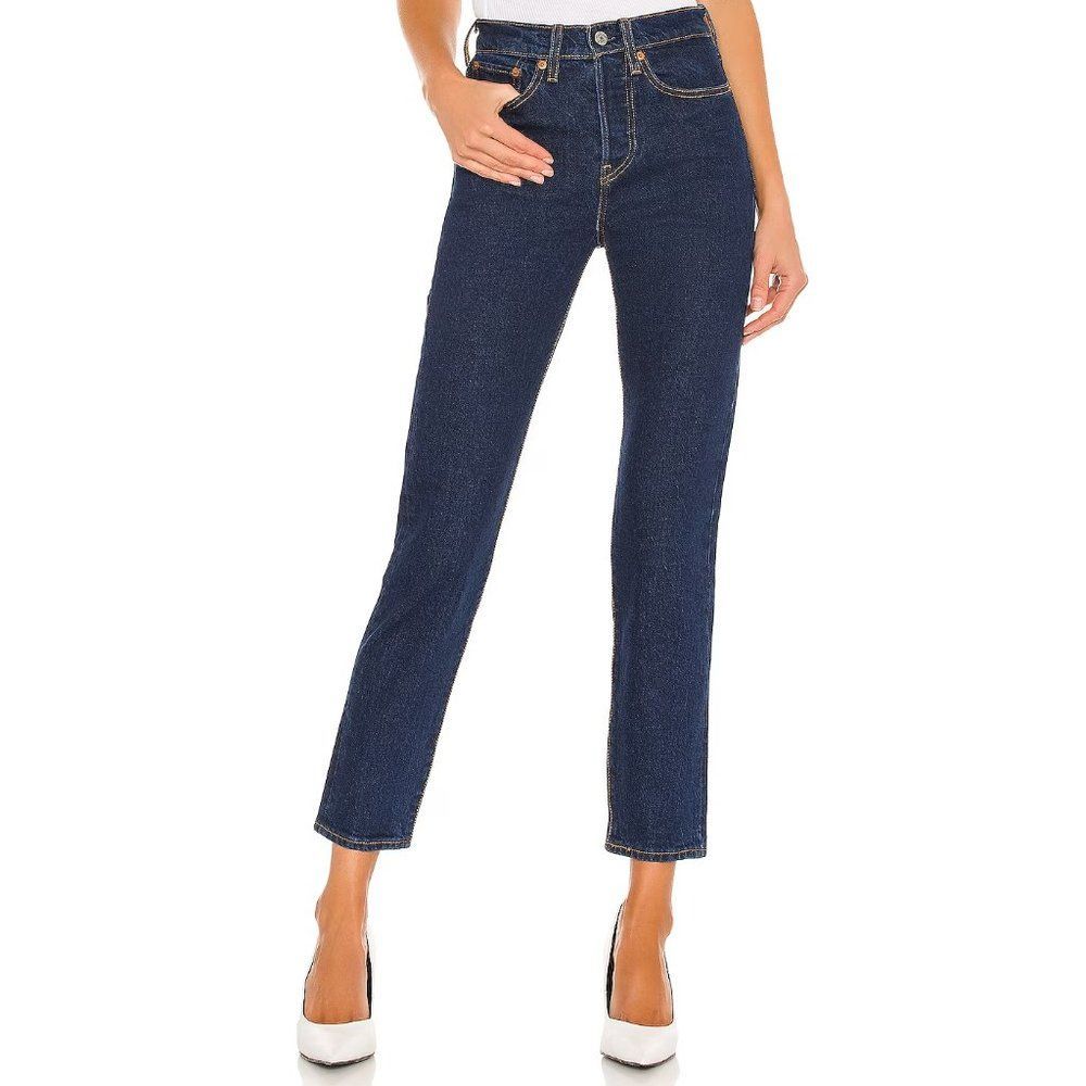 Levi's Wedgie Icon Fit Dark Wash Revolve High Rise Jeans Size 23 new with tags